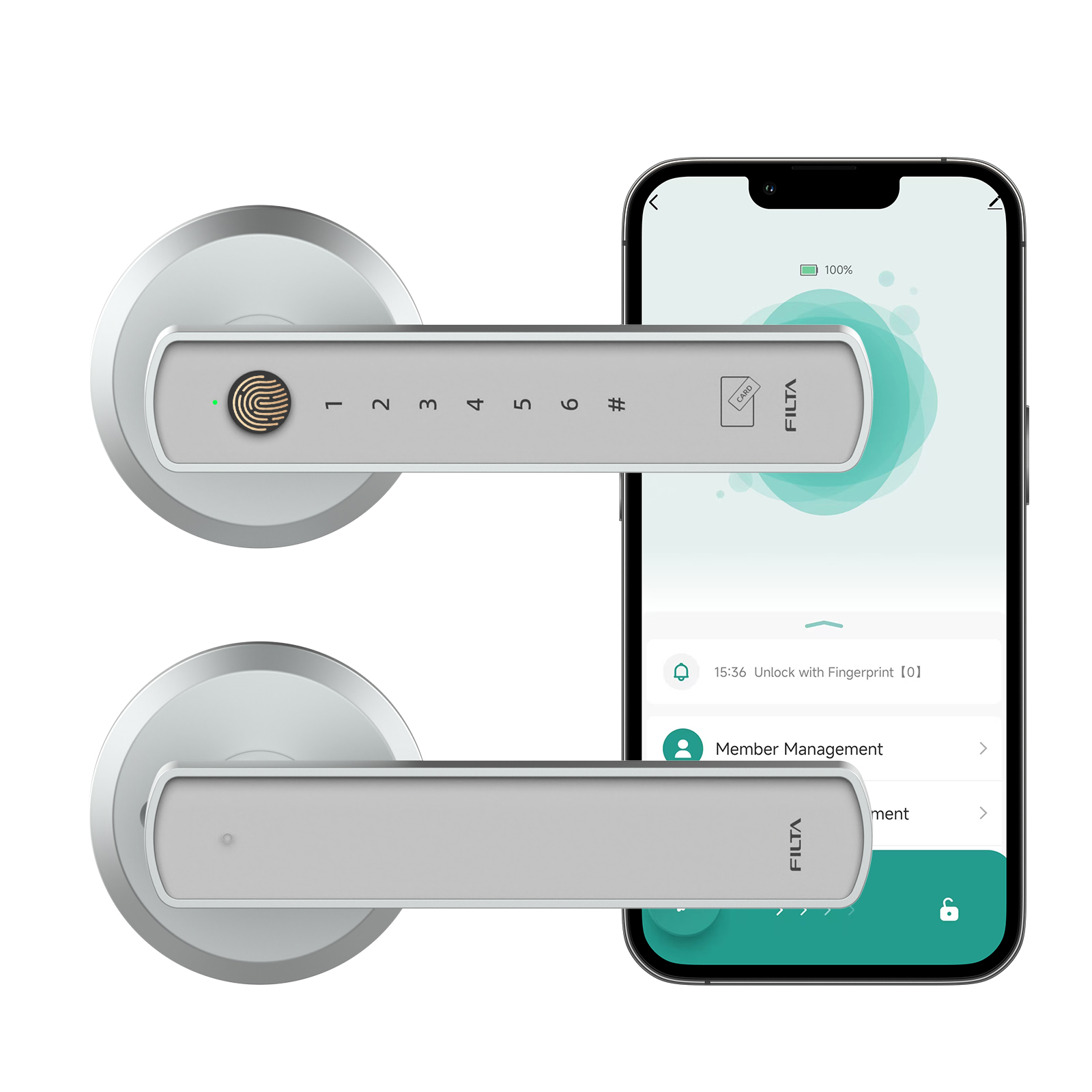Home Security Keypad - Viladepot Smart Lock Fingerprint, Passcode, Card,