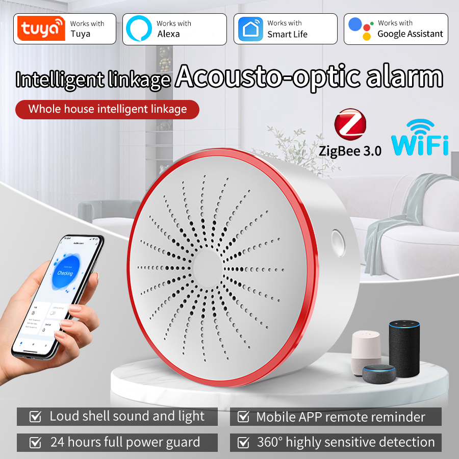 Home Security Services - Tuya WiFi ZigBee Smart Alarm Siren