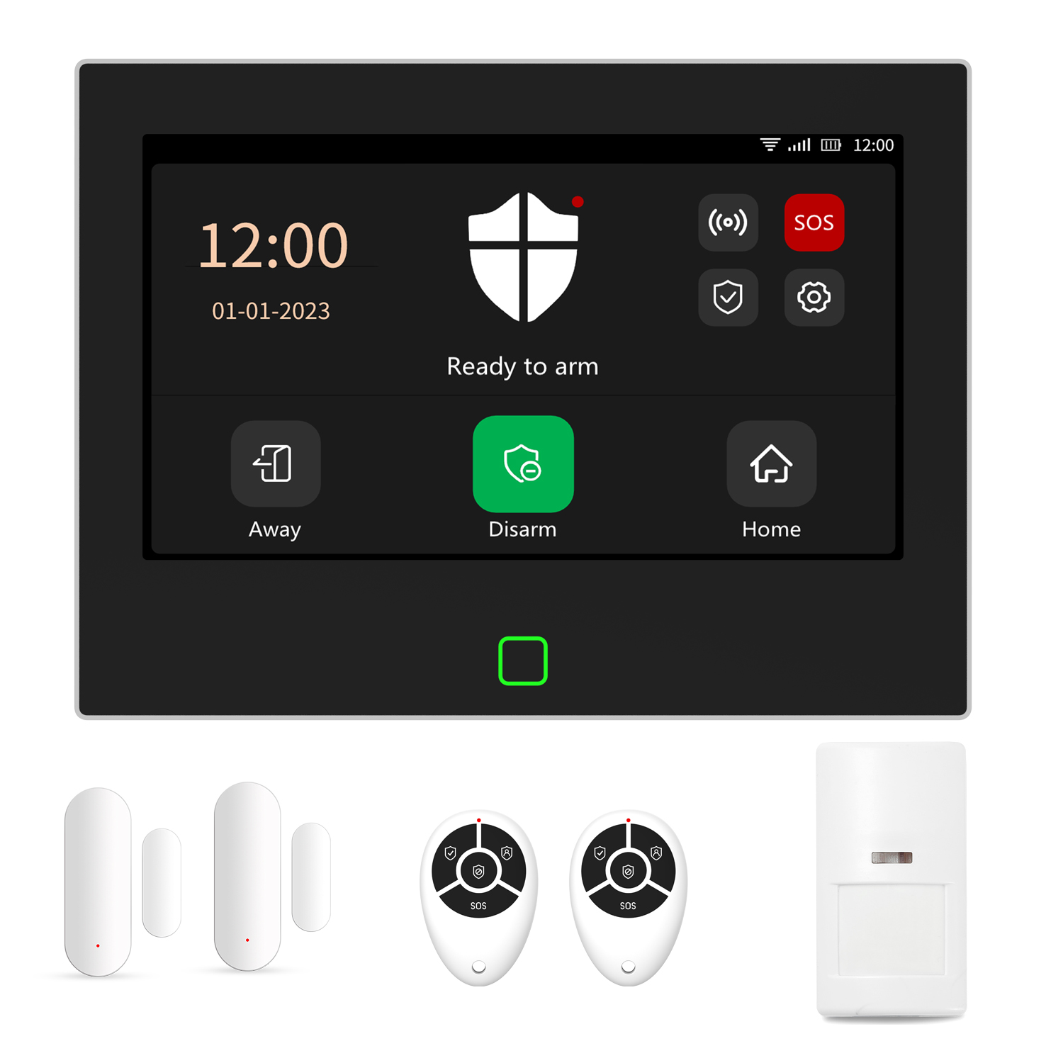 Home Security Zones - 7 Inch Display Screen Full Touch