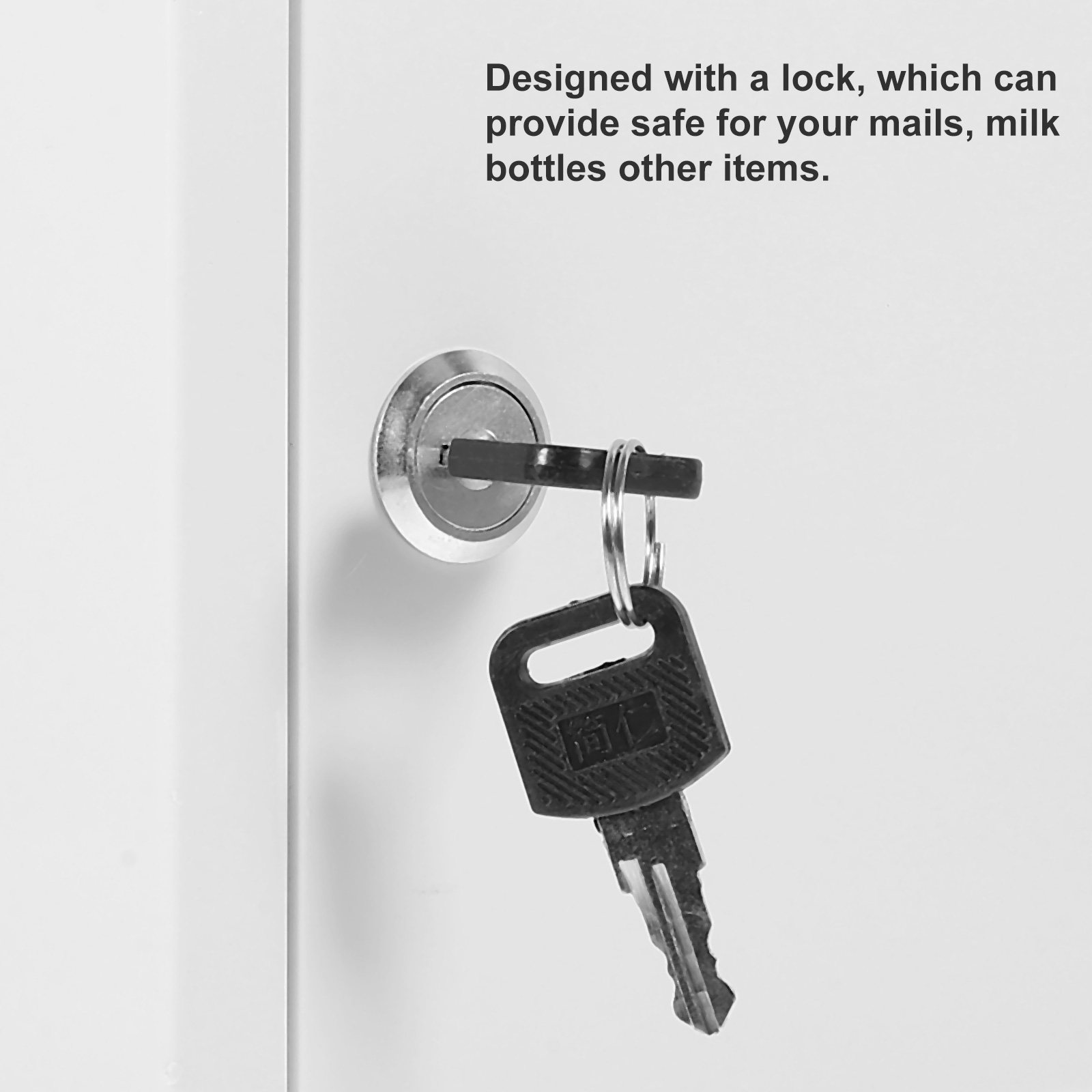 Home Security Letters - Wall Mounted Plastic Milk Box Lockable
