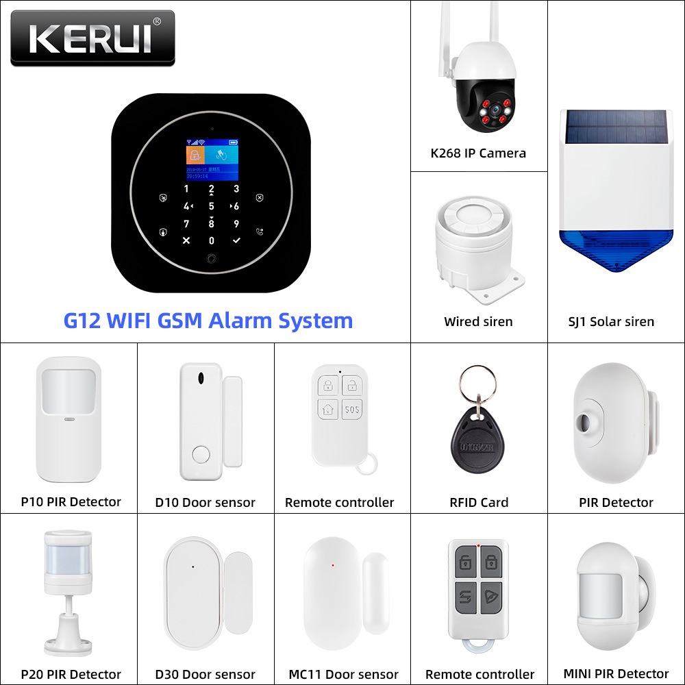 KERUI G12 2G Wifi Wireless Hom - Home Security No Wifi recension och pris