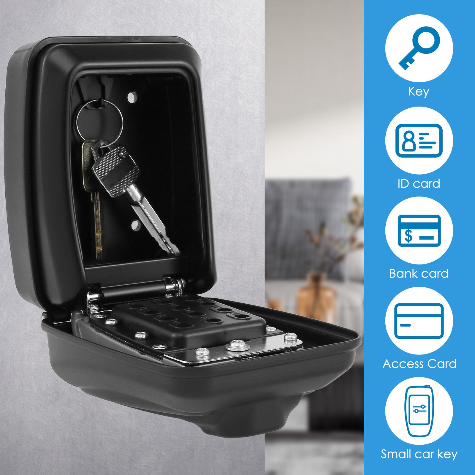 Key Lock Box Wall-Mount Secret - Home Security Tips recension och pris
