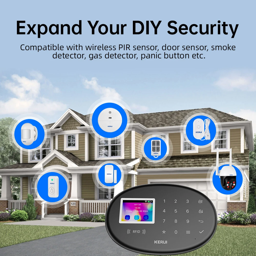 KERUI WiFi + 4G/2G Home Securi - Home Security Zones recension och pris