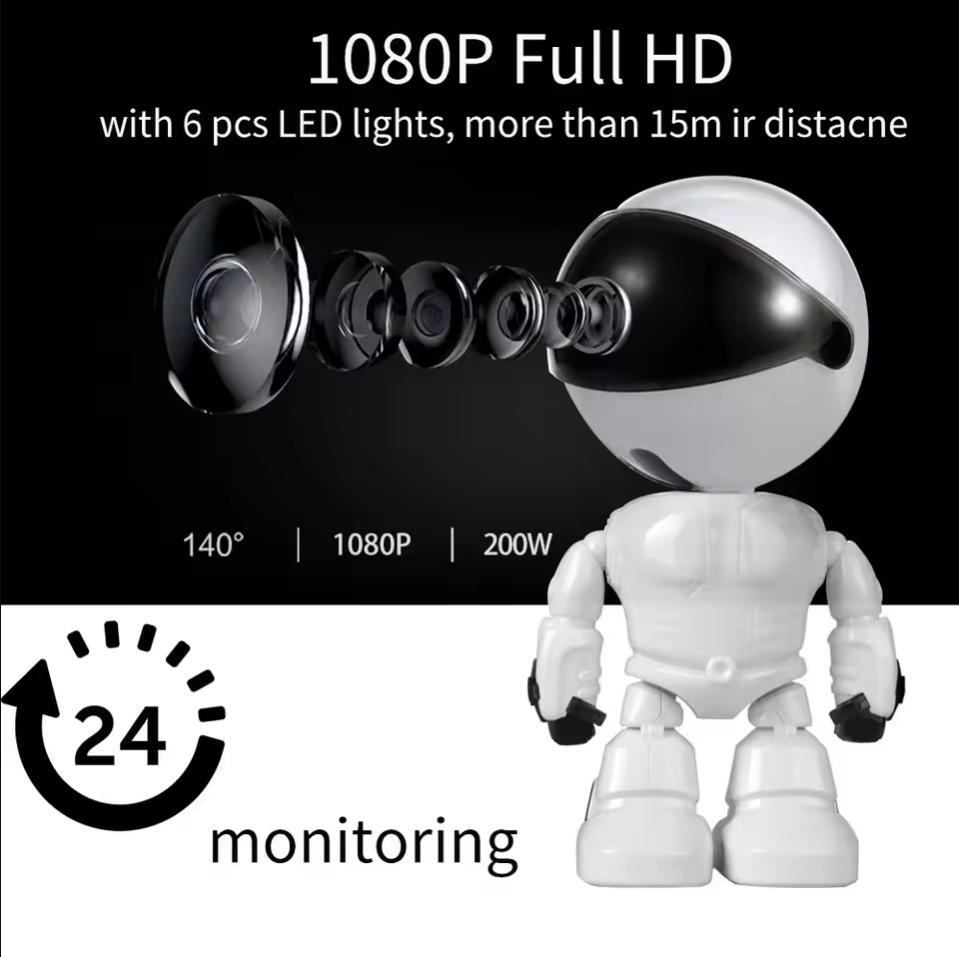 Smart Robot WiFi IP Camera 108 - Home Security Robot recension och pris