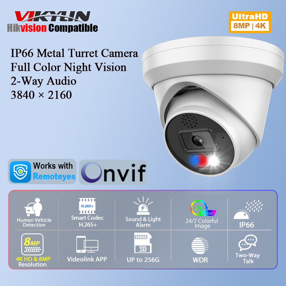 Vikylin 4K 8MP Alarm Full Colo - Home Security Options recension och pris