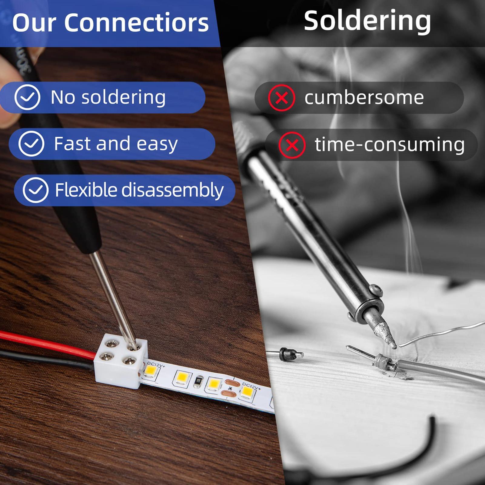LED strip connectors 8mm solde - Home Security Providers recension och pris