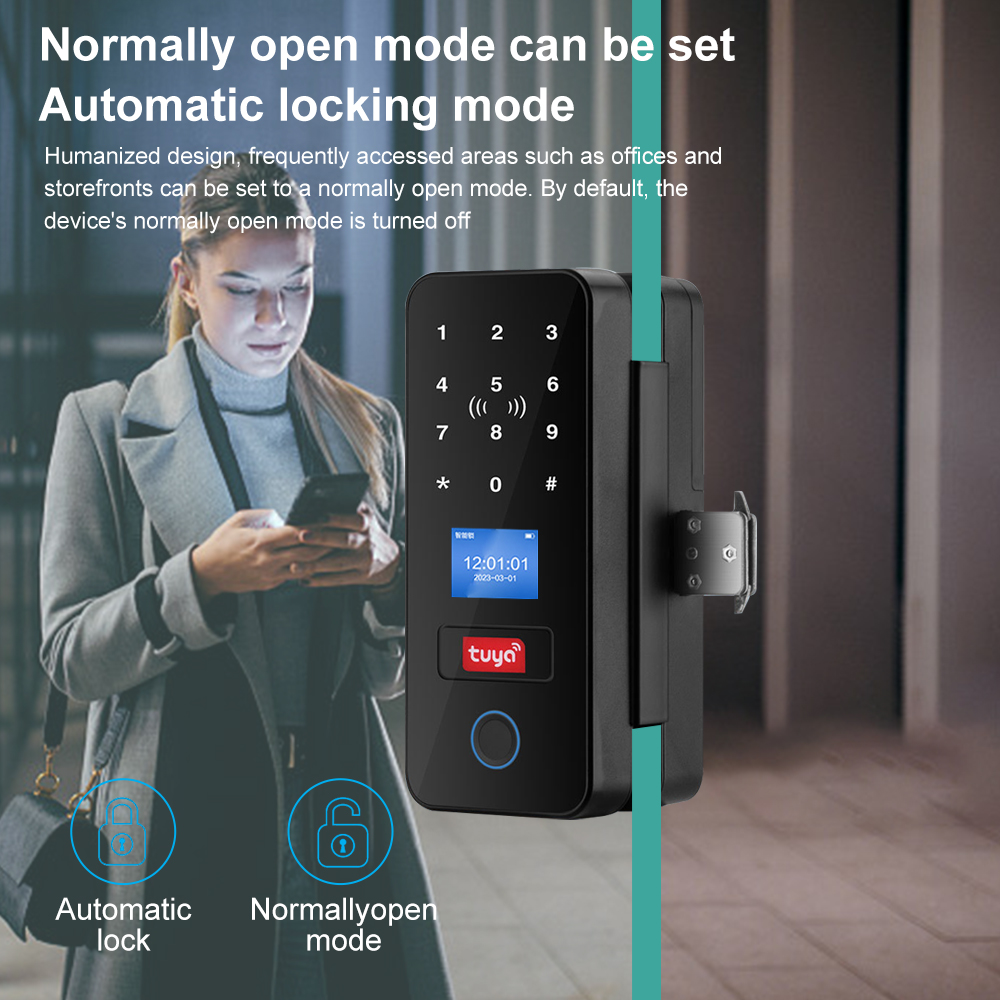 Double Hook Smart Glass Door L - Home Security Keypad recension och pris