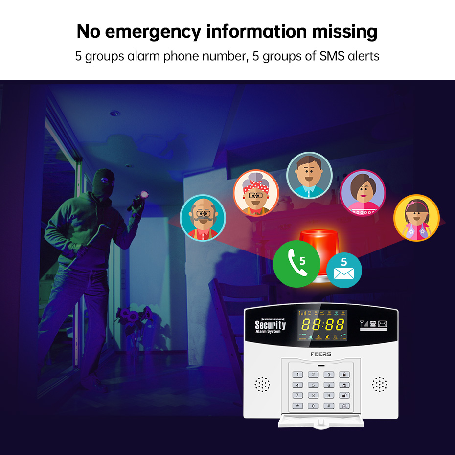 Fuers Tuya Smart Alarm System  - Home Security Phone Number recension och pris