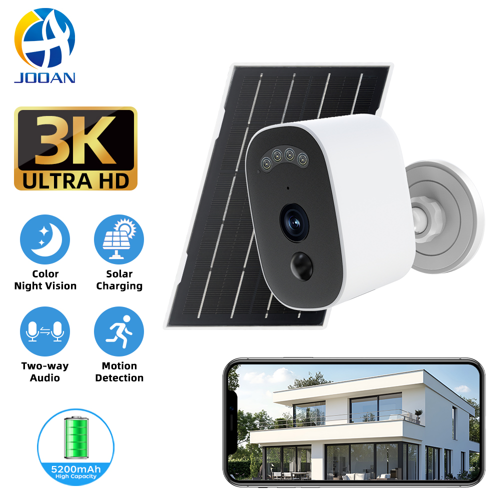 Jooan 3K HD Solar Security Cam - Home Security No Wifi recension och pris