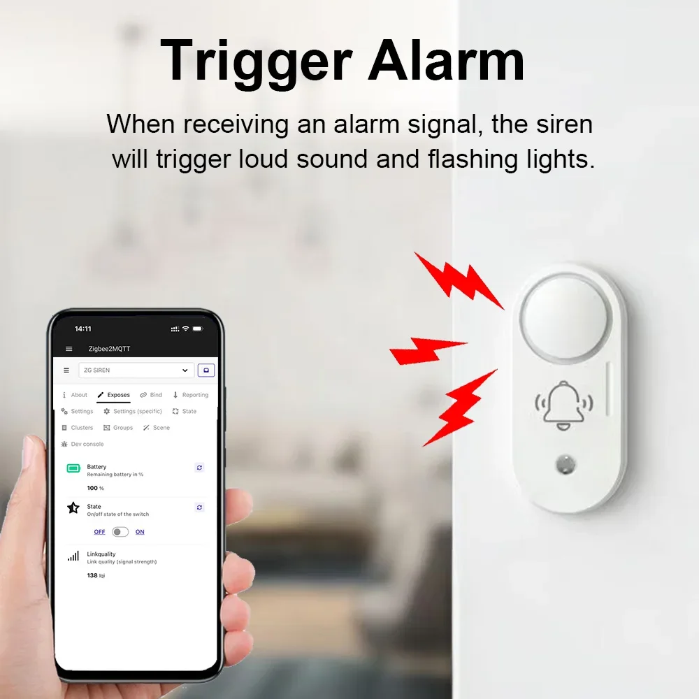 Haozee Zigbee 110dB Siren Alar - Home Security Options recension och pris