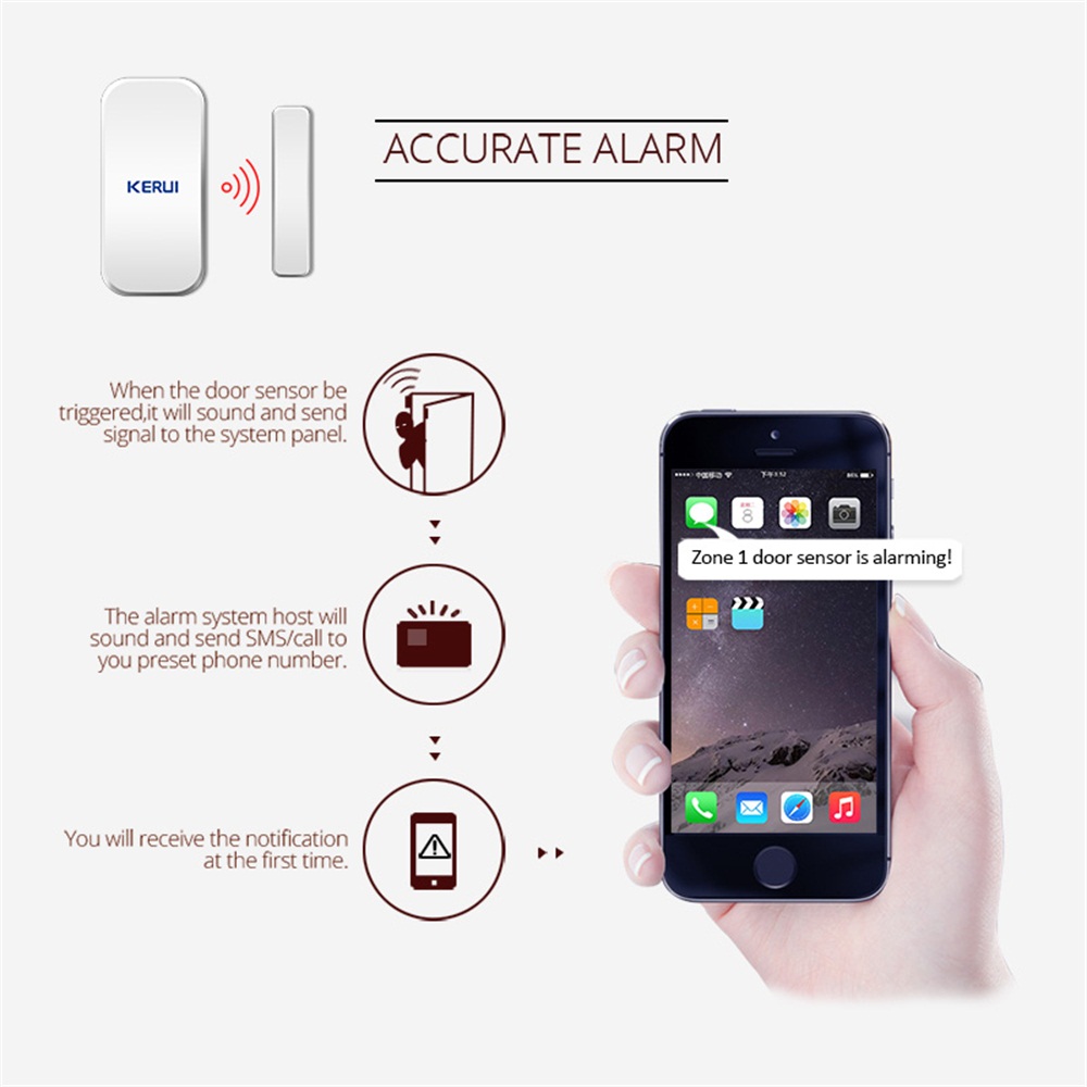 KERUI D035 433MHz Wireless Win - Home Security Services recension och pris