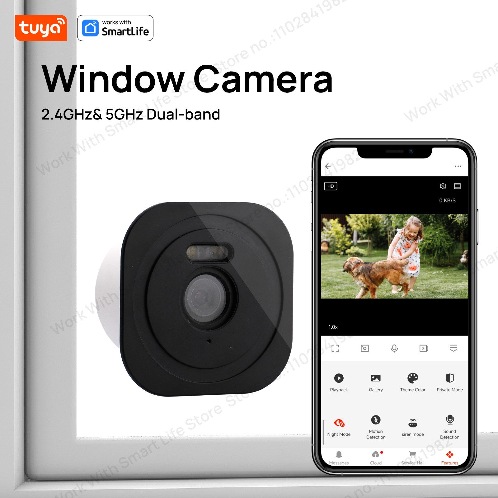 3MP 2K Tuya Window Camera,2.4G - Home Security Robot recension och pris