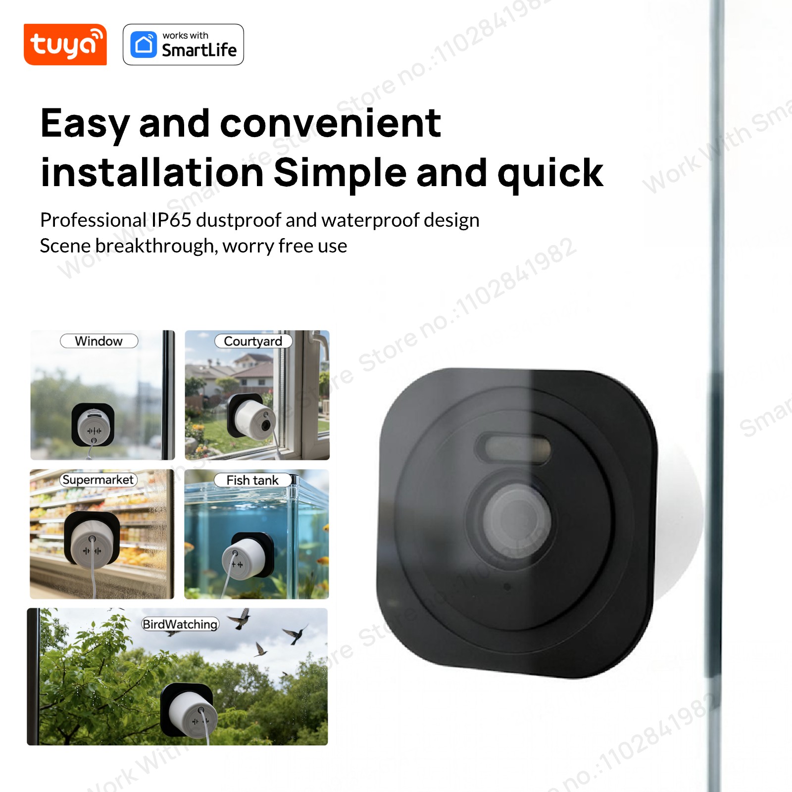 3MP 2K Tuya Window Camera,2.4G - Home Security Robot recension och pris