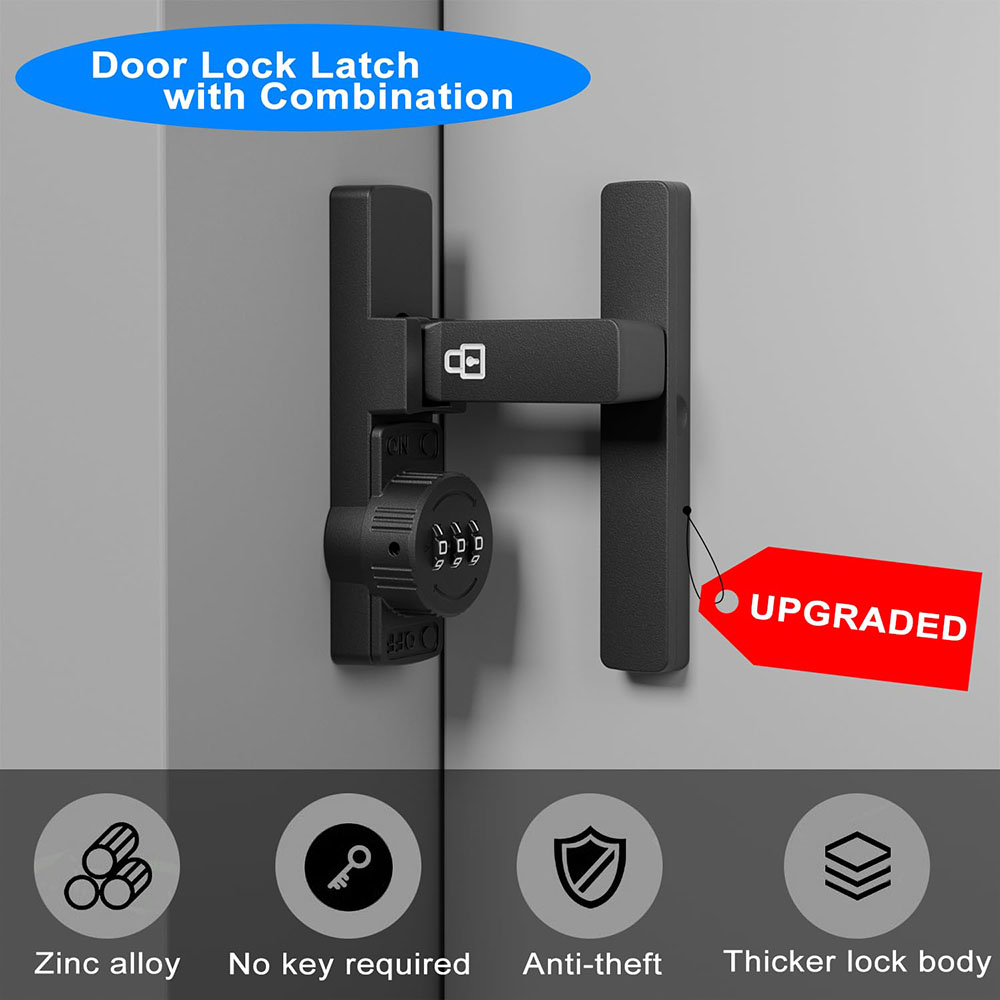 Security Barn Door Lock 3-Digi - Home Security Door recension och pris