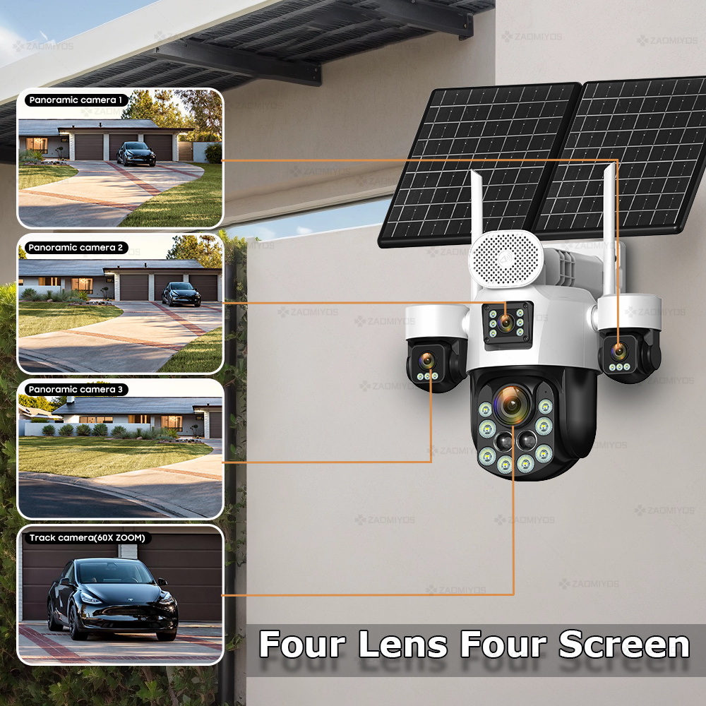 4 Lens Outdoor 360° Surveillan - Home Security Tips recension och pris