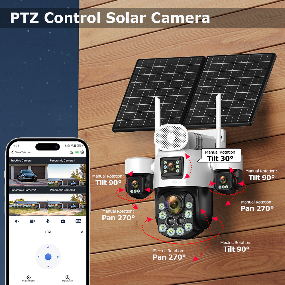 4 Lens Outdoor 360° Surveillan - Home Security Tips recension och pris