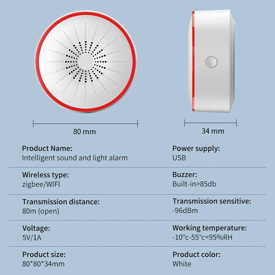 Tuya WiFi ZigBee Smart Alarm S - Home Security Services recension och pris