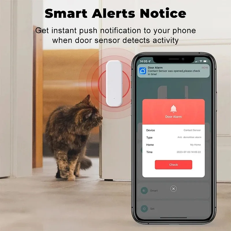 Tuya WiFi Smart Door Window Se - Home Security Services recension och pris