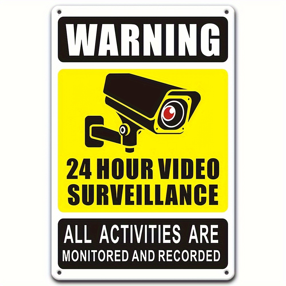24/7 Video Surveillance Warnin - Home Security And Cameras recension och pris