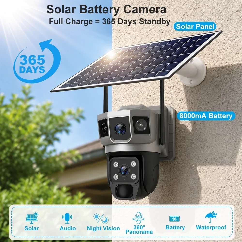 V380 4K 3 Screens 4G Camera So - Home Security Tips recension och pris