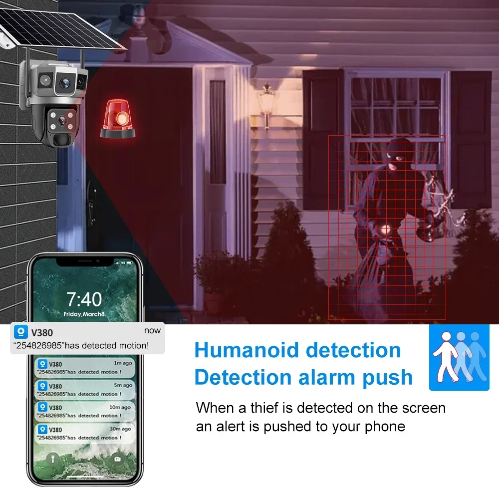 V380 4K 3 Screens 4G Camera So - Home Security Tips recension och pris