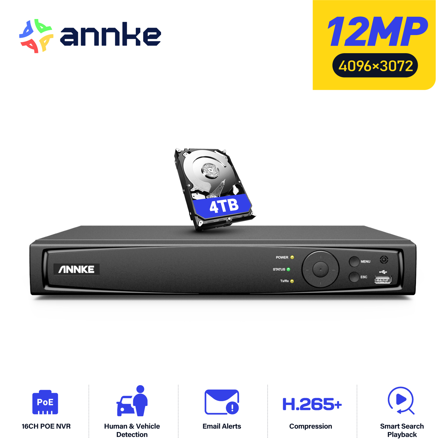 ANNKE 12MP POE NVR Network Vid - Home Security And Cameras recension och pris