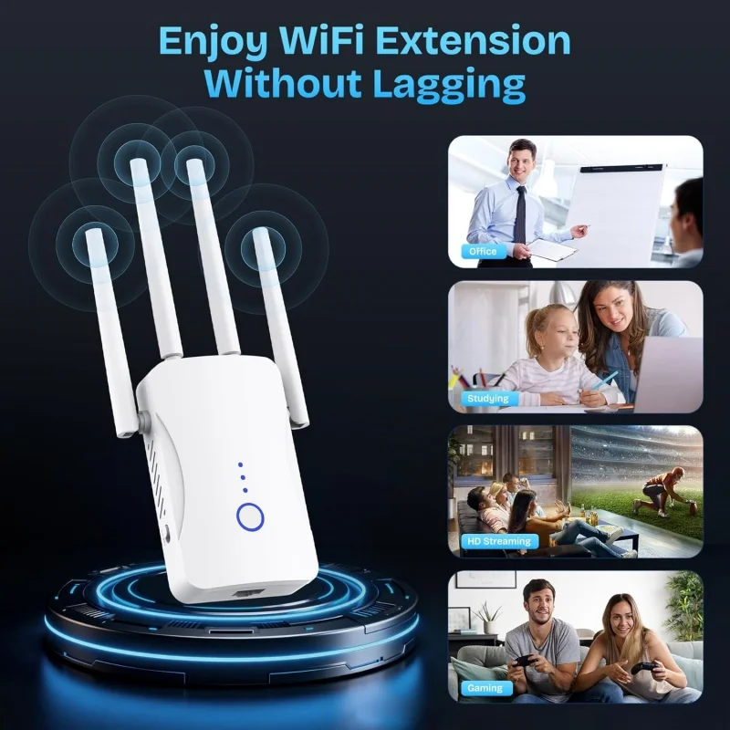 1200Mbps Dual Band WiFi Repeat - Home Security No Wifi recension och pris