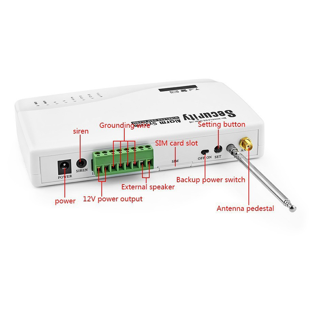 1 Set Home Security GSM SMS Al - Home Security Zones recension och pris