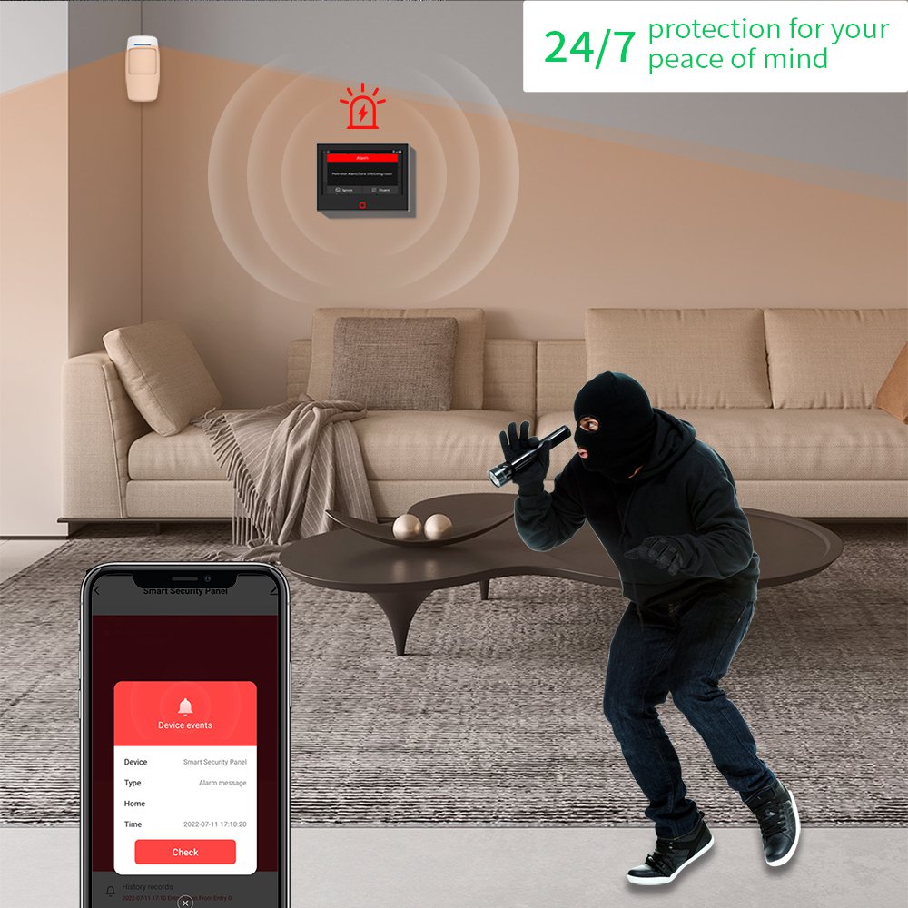 7 Inch Display Screen Full Tou - Home Security Zones recension och pris