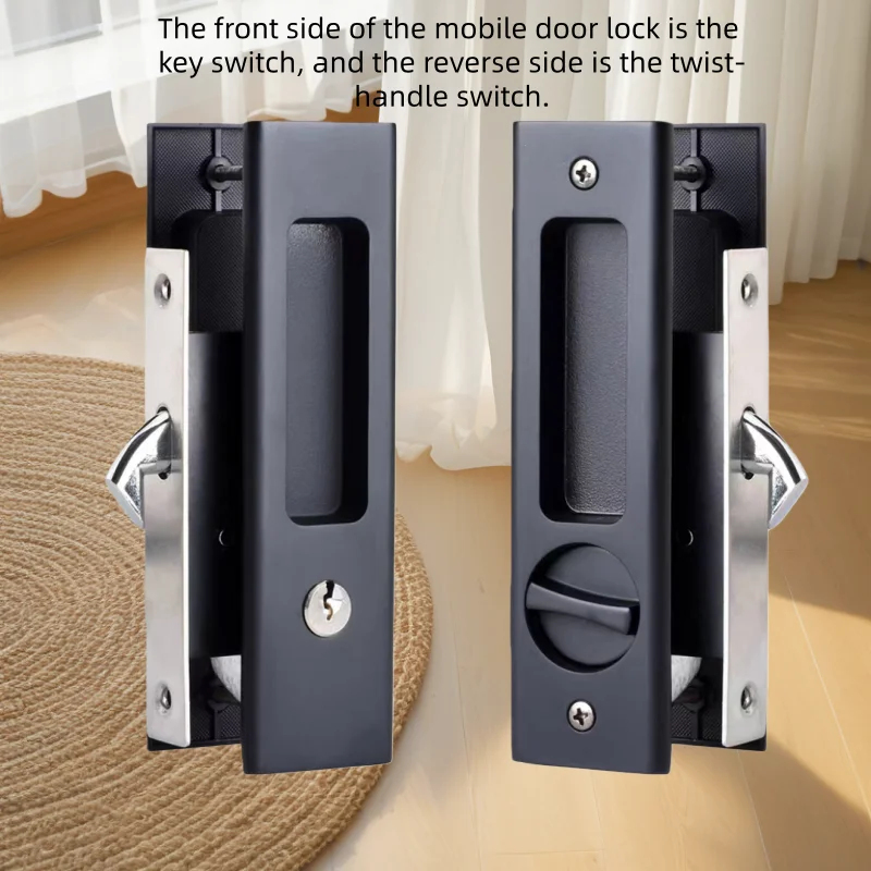 Heavy-Duty Black Sliding Door  - Home Security Door recension och pris