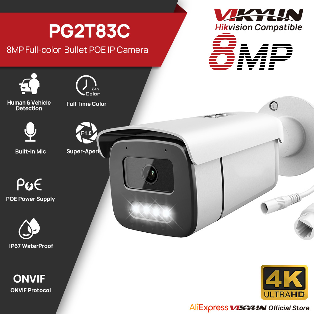 Vikylin 8MP Full Color Night V - Home Security Options recension och pris