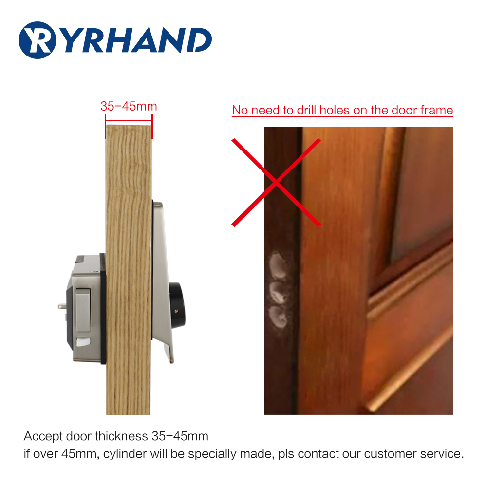 Waterproof Smart door rim lock - Home Security Keypad recension och pris