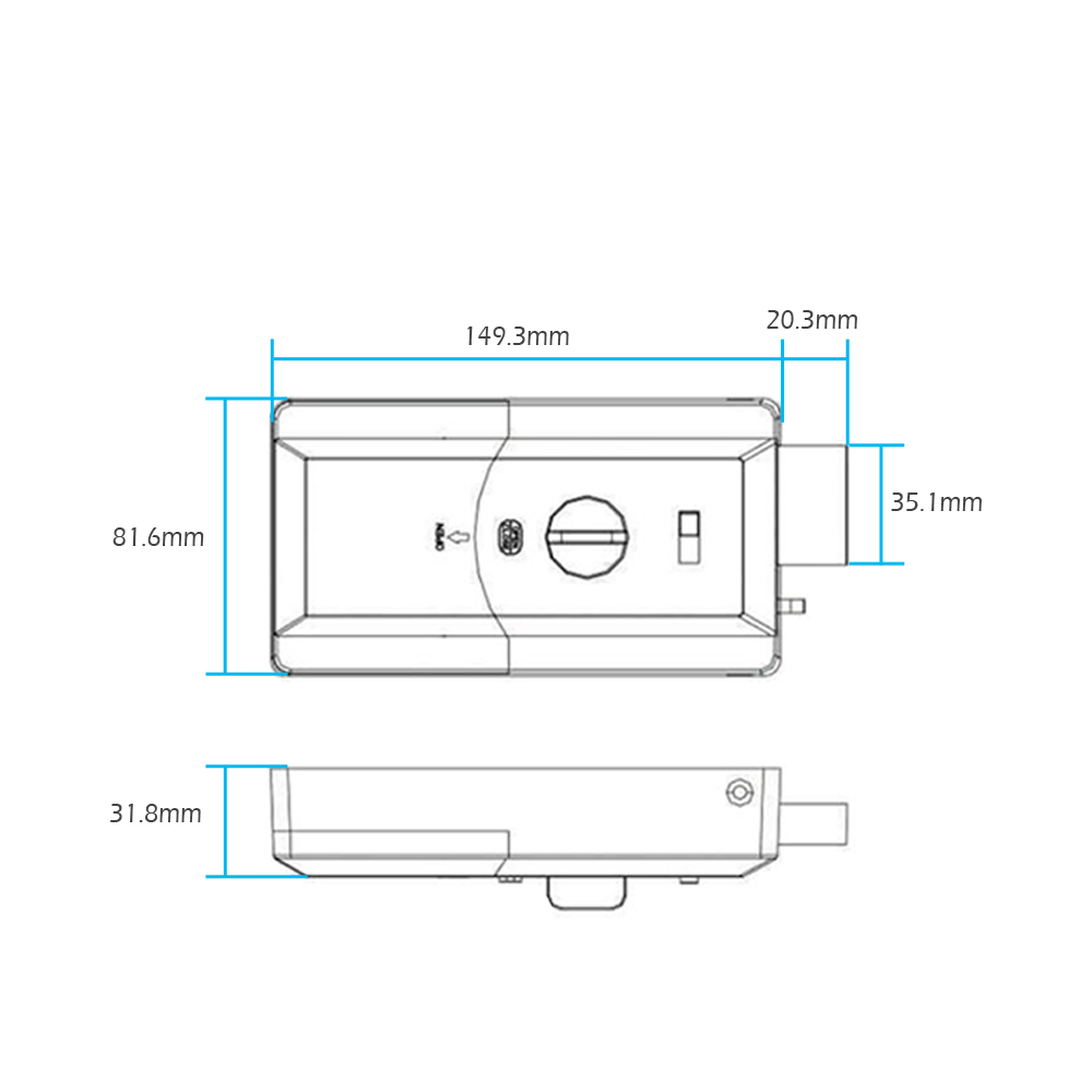Waterproof Smart door rim lock - Home Security Keypad recension och pris