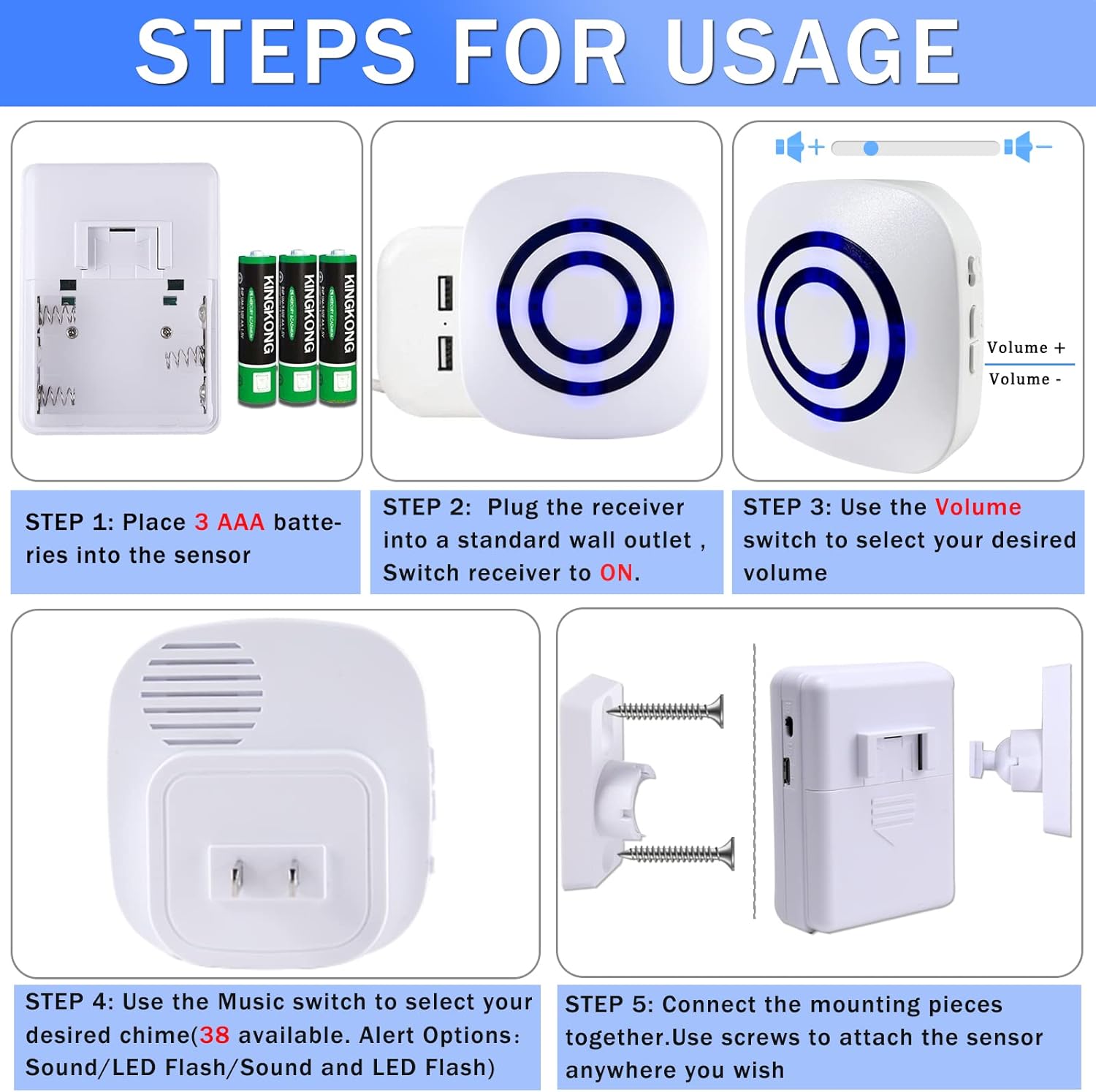 Wireless Motion Sensor Door Ch - Home Security Options recension och pris