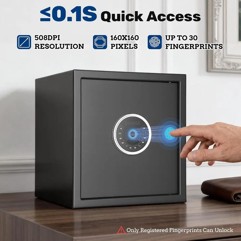 1.5 Auto-Open Biometric Safe w - Home Security Keypad recension och pris