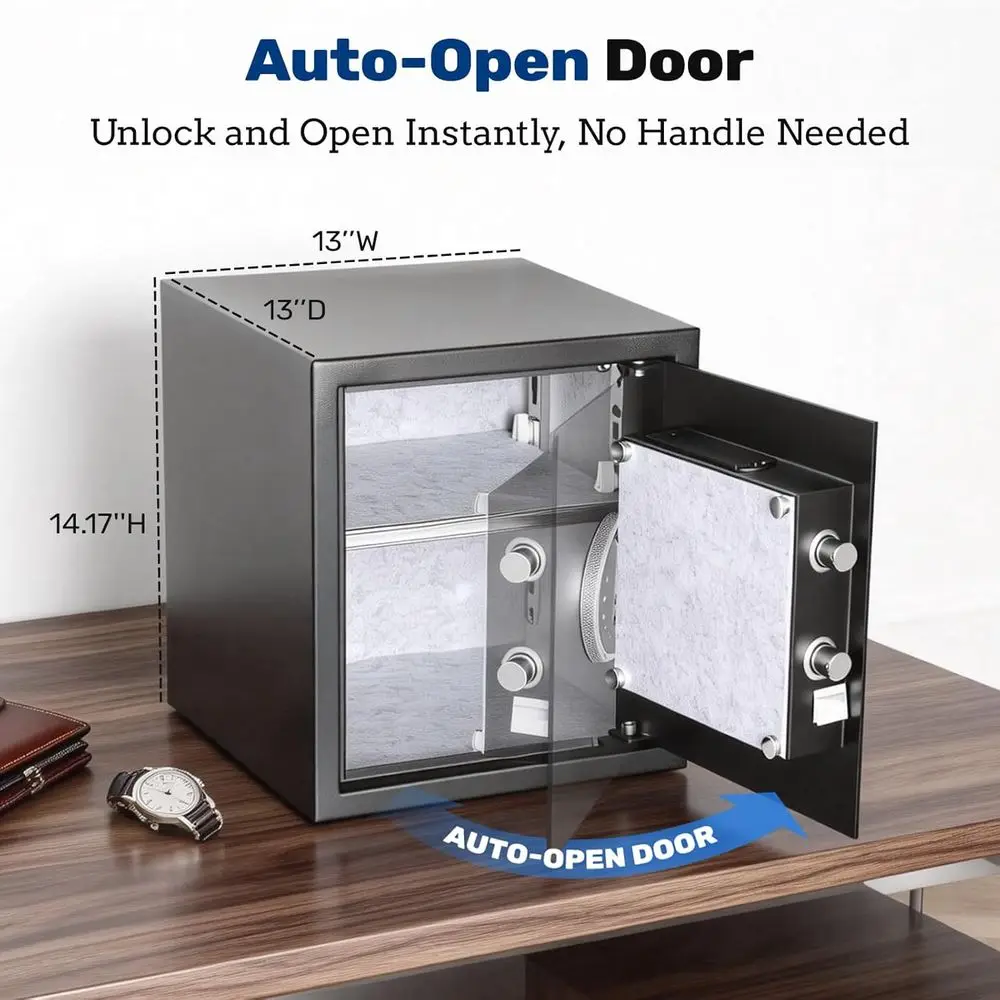 1.5 Auto-Open Biometric Safe w - Home Security Keypad recension och pris
