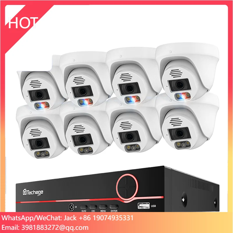 For Techage Home 8MP CCTV Secu - Home Security Options recension och pris